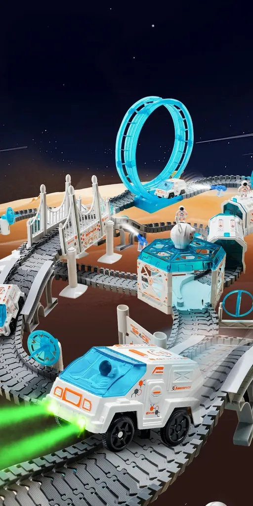 Circuit de Course Thème Espace - Jeu Éducatif pour Petits Astronautes
