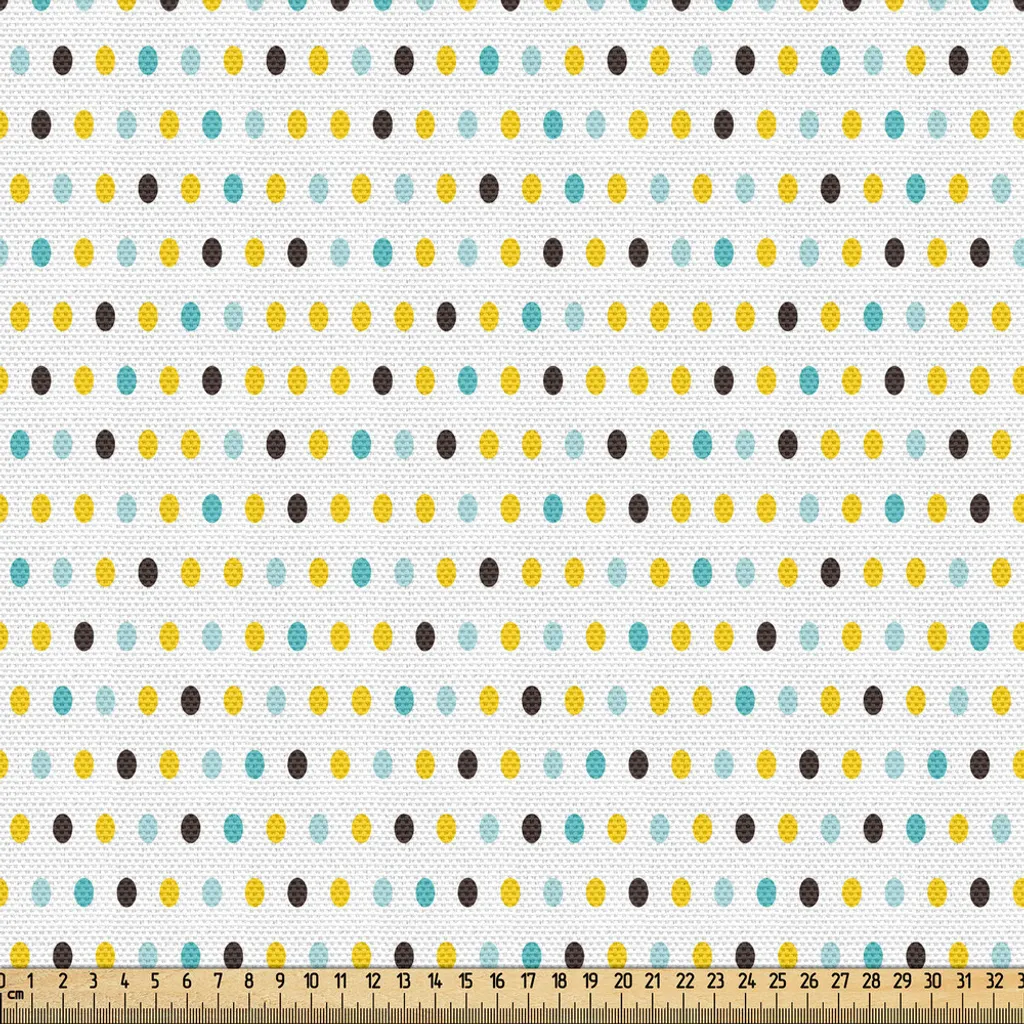 Tissu au mètre ABAKUHAUS à pois vintage rétro vert menthe 300x148 cm