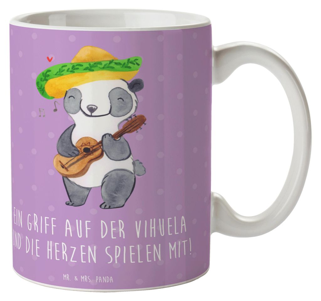 Mr. & Mrs. Panda Pott Vihuela Herzklang - Lavendeltraum - Geschenk, Becher, Saiteninstrument, Musik, Kaffeebecher, Musikinstrument, Kaffeetasse, Ta...