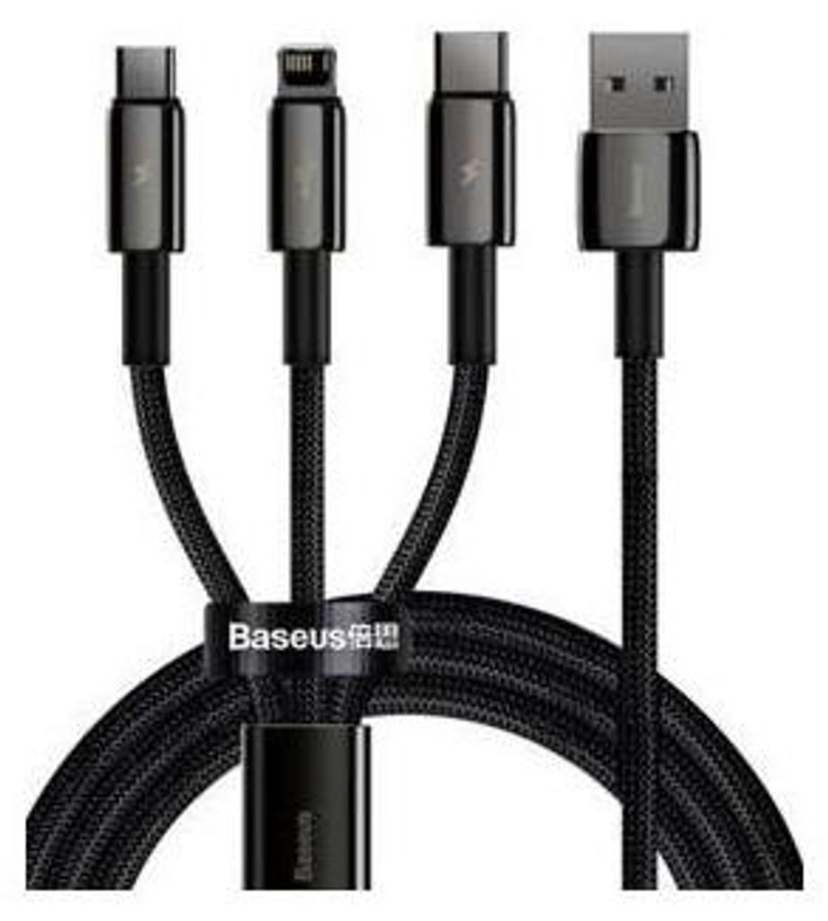 Baseus Tungsten Gold Kabel USB 3 w 1 USB 2.0 1,5 m USB A Zdjęcie produktu 
