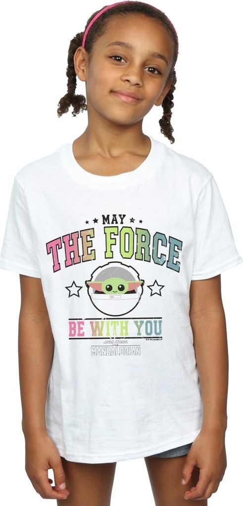 Star Wars - "The Mandalorian The Force" T-Shirt für Mädchen BI39203 (104) (Weiß)