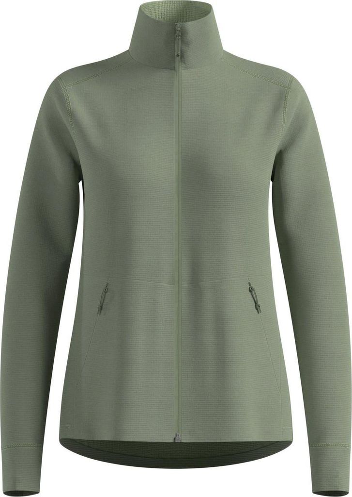 Essentials Multisport Mid Layer aus Grid-Fleece mit Reissverschluss, Damen - Odlo, Farbe:11003 shadow melange, Größe:M