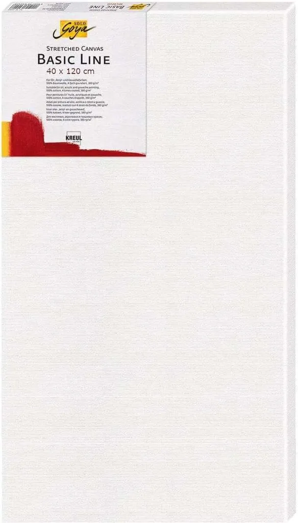 Toile pour Peinture Acrylique et Huile 40x120 cm Format Largeur Kreul