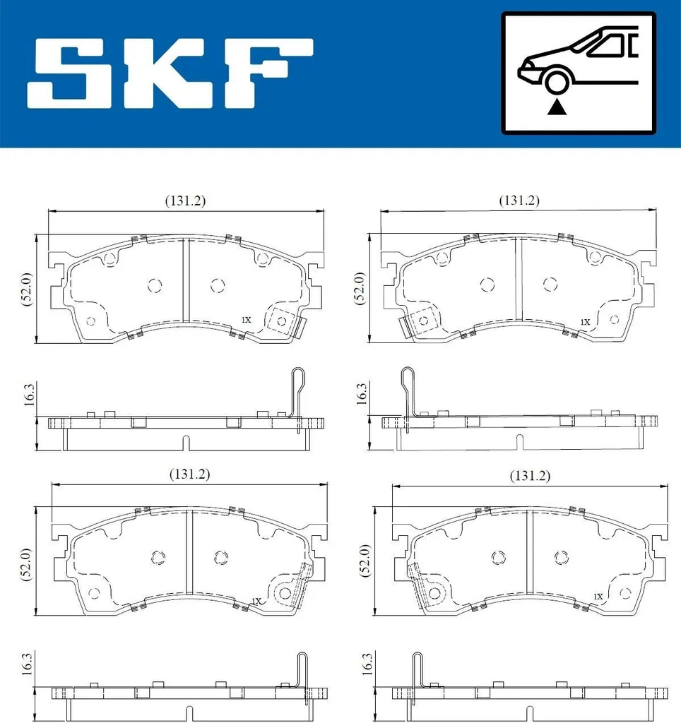 Plaquettes de frein avant SKF VKBP 81107 A pour MAZDA 323 F VI (BJ)