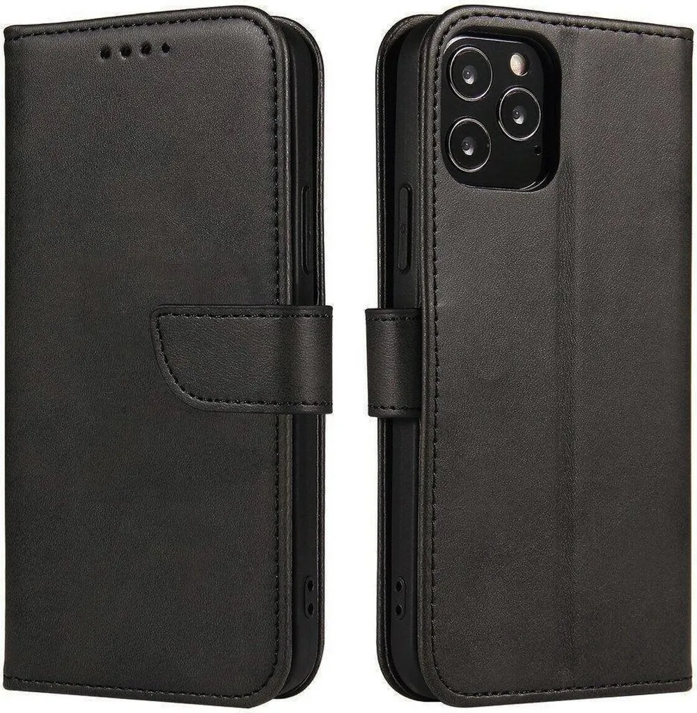 Custodia Antishock Samsung S25 Edge - Cover Libro Magnetica Nero