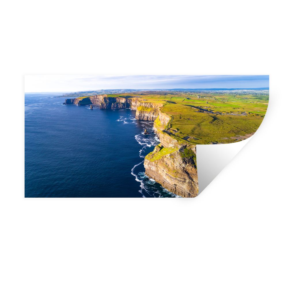 MuchoWow Wandtattoo Wandsticker Wandaufkleber Die Cliffs of Moher an der Westküste Irlands 80x40 cm Selbstklebend und Repositionierbar - Aufkleber