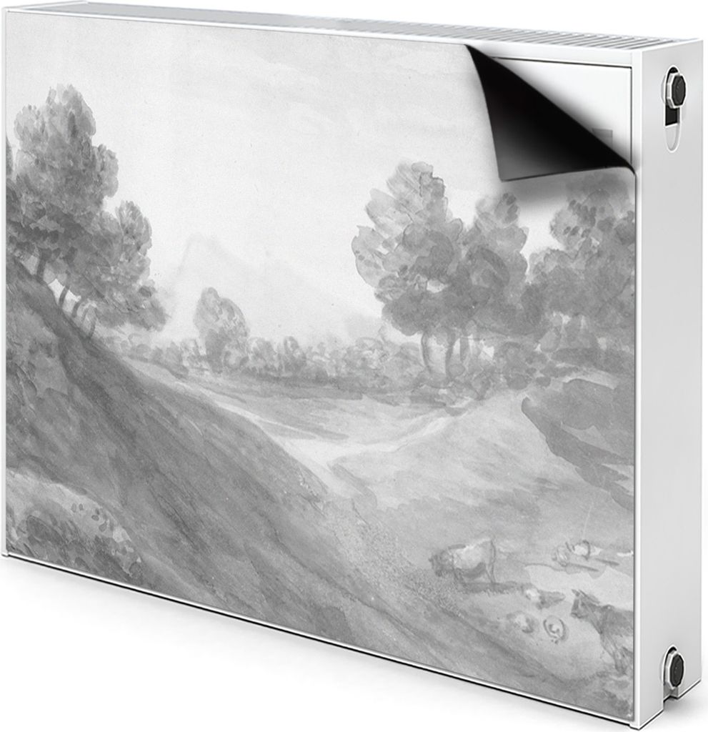 Magnet Heizkörperabdeckung Heizkörperverkleidung Verkleidung Abdeckung 110x60 cm - Bild, Dorf