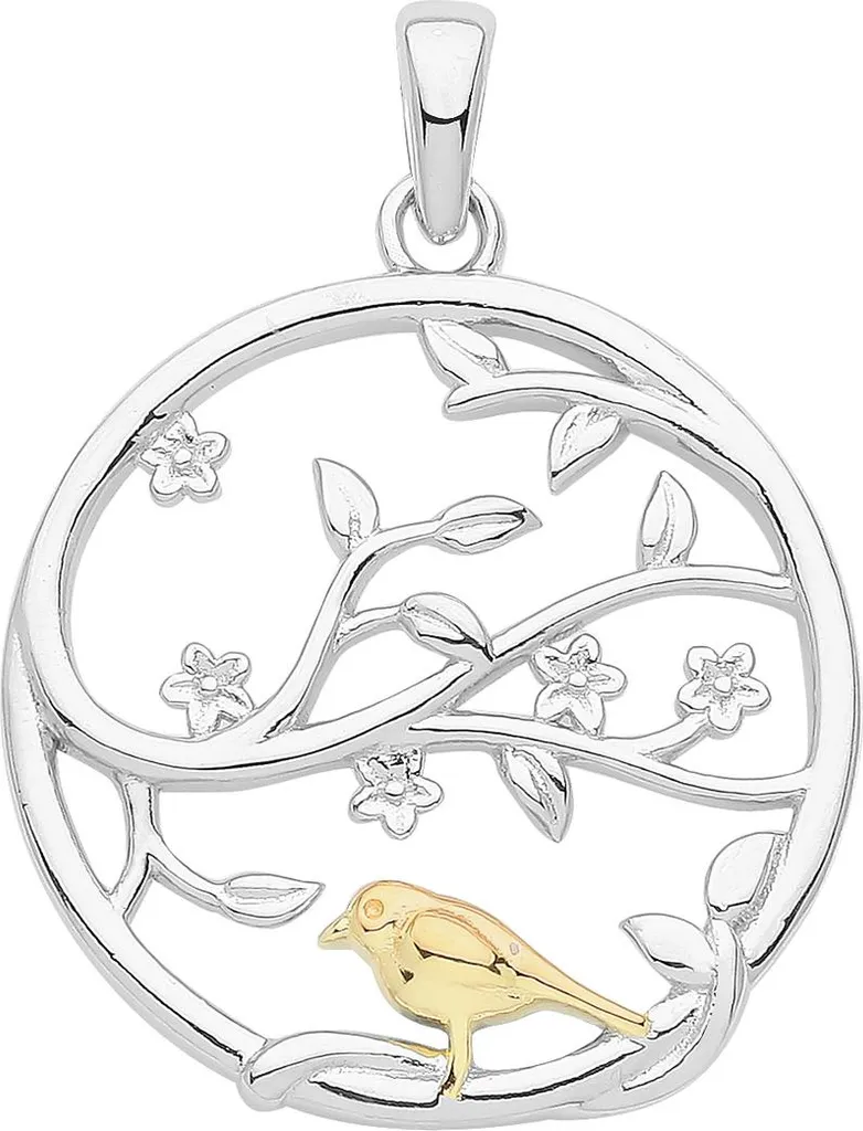 Pendentif Arbre de Vie Femme en Argent 925 Rhodié 26x20mm TRS31226