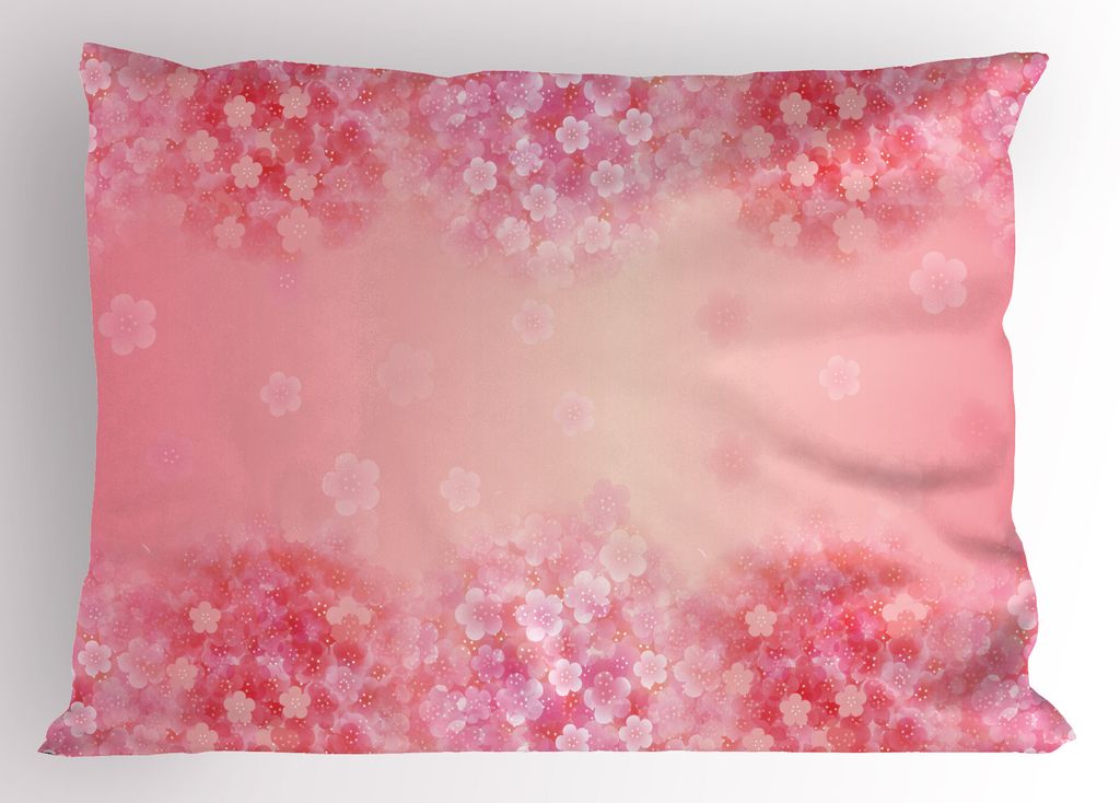 ABAKUHAUS Blassrosa Kopfkissenbezug, Pflaumen-Blüten-Botanik-Schönheits-natürliche Kunst-Frühlings-Blumen-Saisonhintergrund-Druck, 40x80 cm, Co...