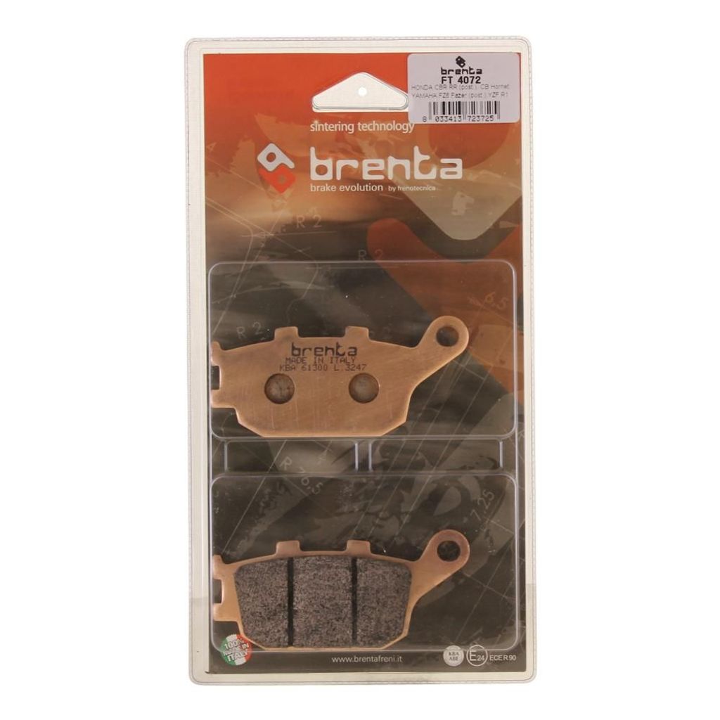 Bremsbeläge Brenta 4072 Sintermetall hinten für Honda CB CBF CBR 600 750 1000 1300 / NSS 250 / VT 1100 / VTR 1000 1300