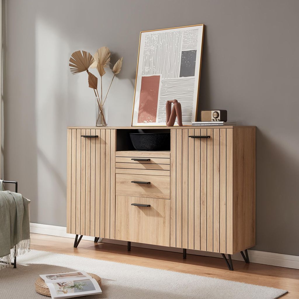 Sideboard ‘Noppen’ mit 3 Türen und 2 Schubladen 100 x 150 x Produktbild 