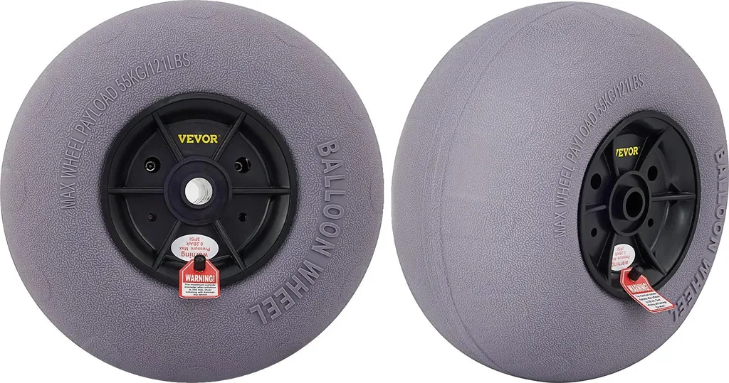 Roues ballon de plage 13 pouces en TPU, charge 55 kg pour chariots