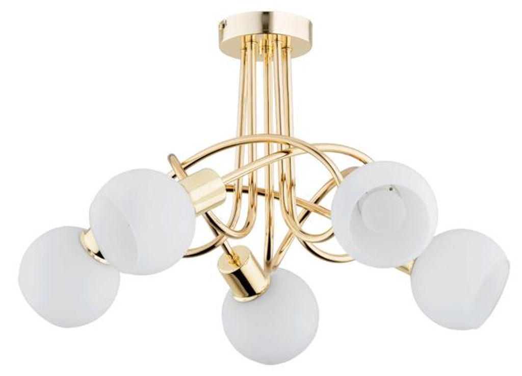 Lampa sufitowa ERYKA złoto-biała 5xE14x10W metal Zdjęcie produktu 
