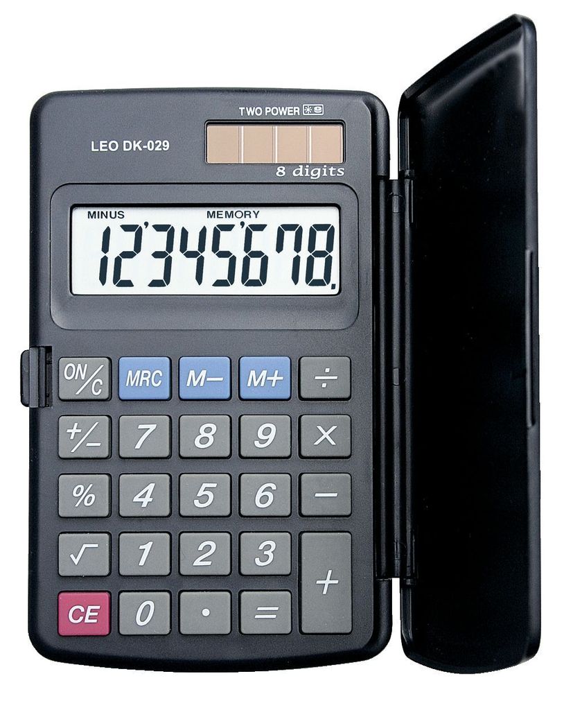LEO Taschenrechner DK-029 8-stellig Solar grau