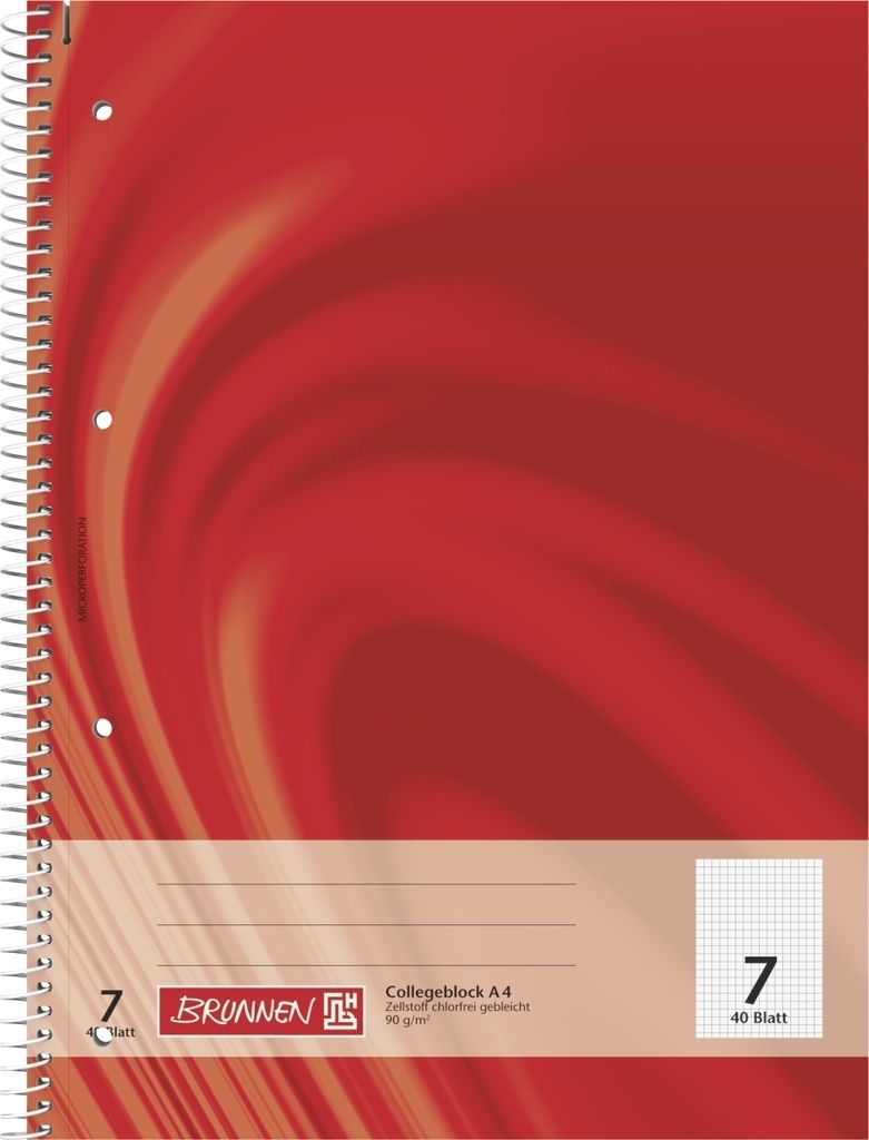 Kollegblock Young Vivendi A4 Lineatur 7 90g/qm 40 Blatt Packung mit 5 Stück