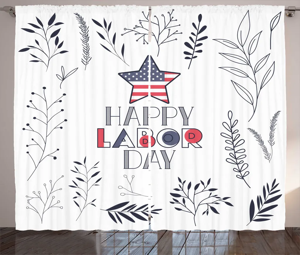 Tenda Rustica ABAKUHAUS 280x245 cm | Motivo Floreale Blu e Rubino