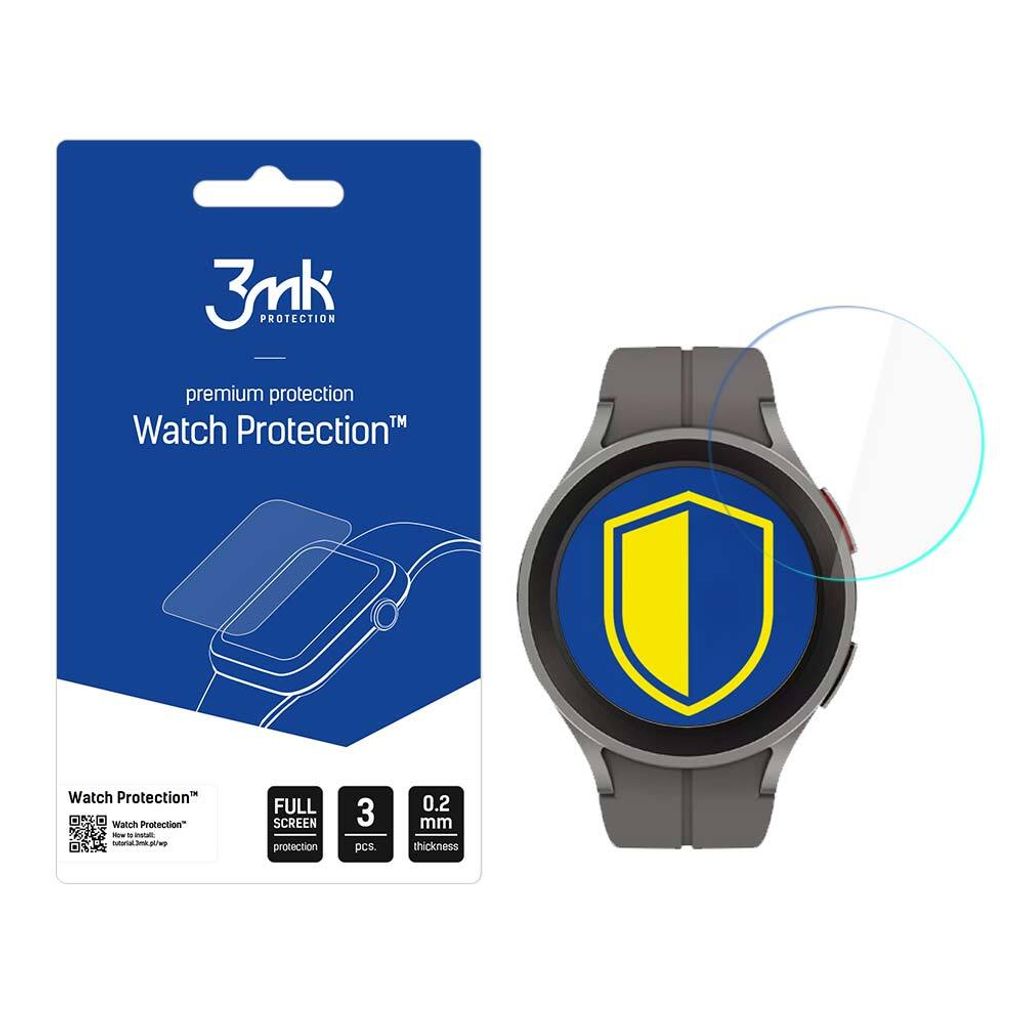 3mk Display Hybridglas Watch Protection fr Samsung Galaxy Watch 5 Pro 45 mm 0,2mm (3 Stck)