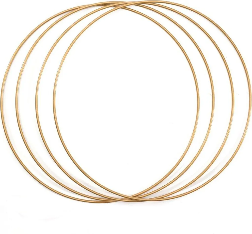 Anelli in Metallo Oro Antico 25 cm per Acchiappasogni Fai-da-te - 4pz