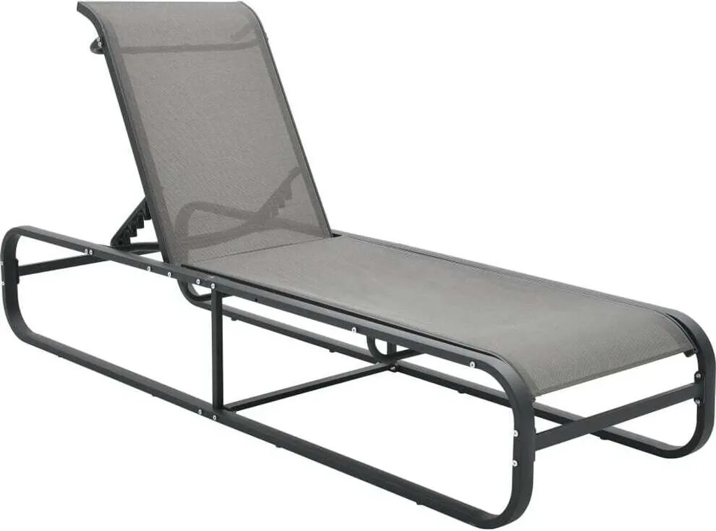 Bain de Soleil Robuste en Aluminium et Textilène Inaltérable vidaXL - 8