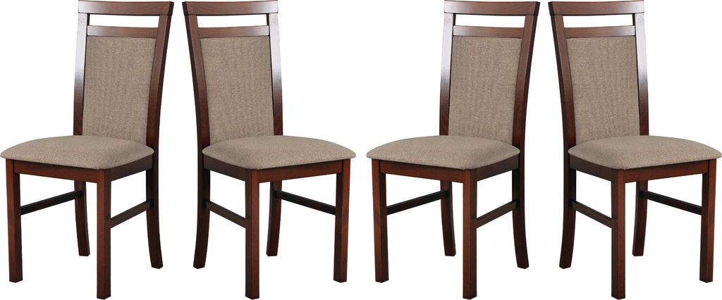 Esszimmerstuhl - Set 4x MILANO 5 nussbaum, inari 23