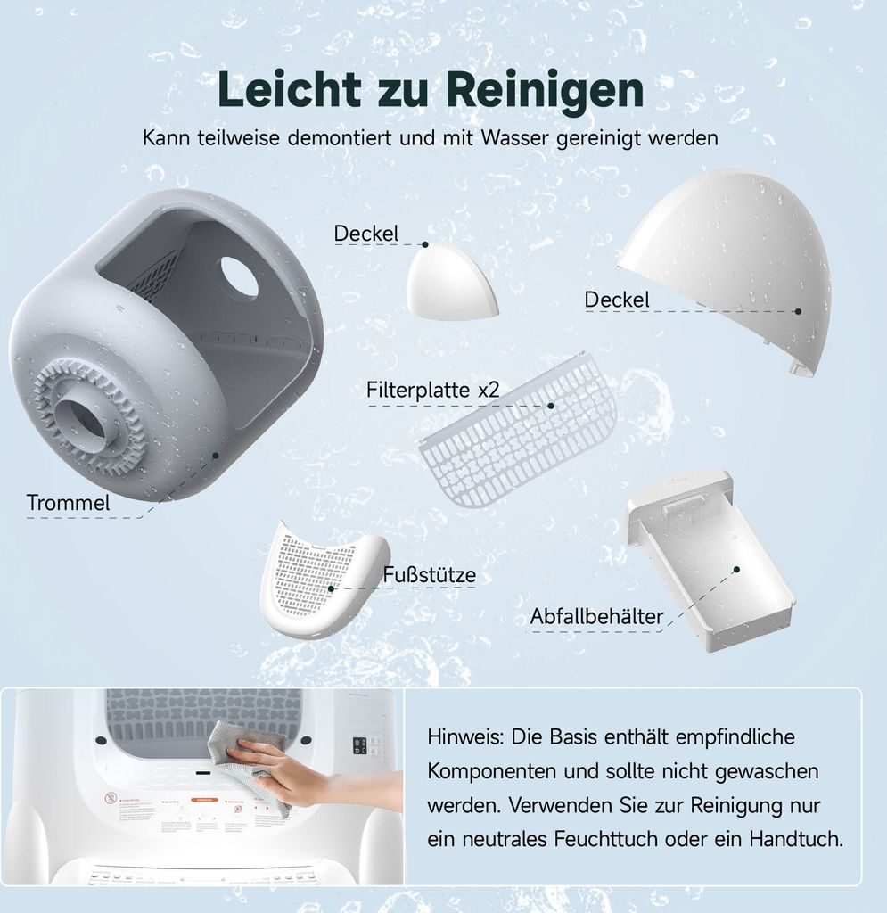 Amicura Cura 2 Selbstreinigende Katzentoilette, 65L, mit Produktbild 9