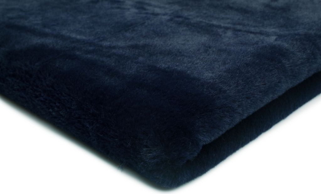 Einseitiger Kunstpelz, Navy blau 50 x 160 cm Produktbild 