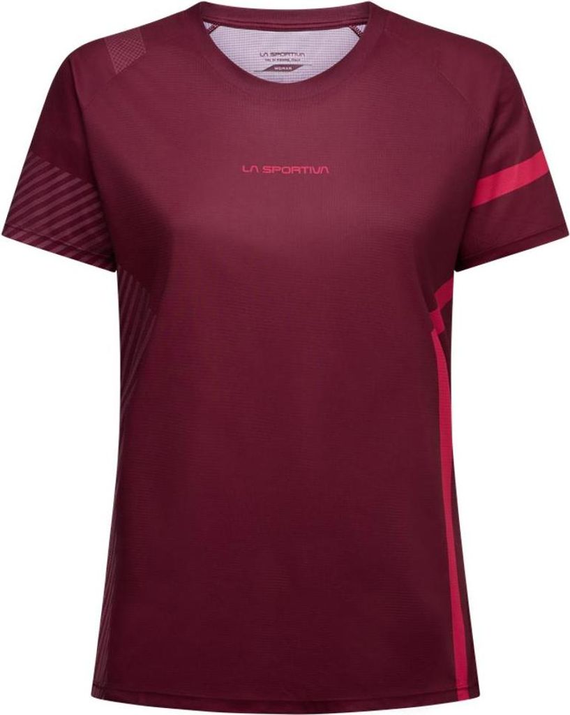 Flow T-Shirt W - leichtes Trailrunning-Shirt für Damen - La Sportiva, Größe:M, Farbe:R25P19-Redwood/Azalea