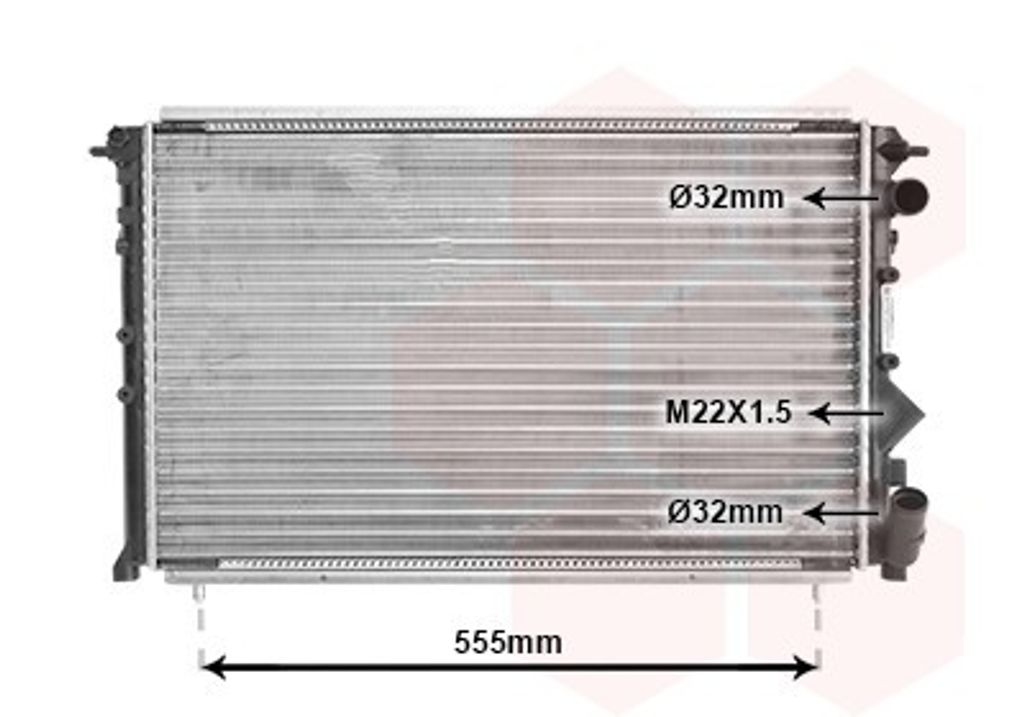 VAN WEZEL 43002150 Kühler Wasserkühler Motorkühler für Produktbild 