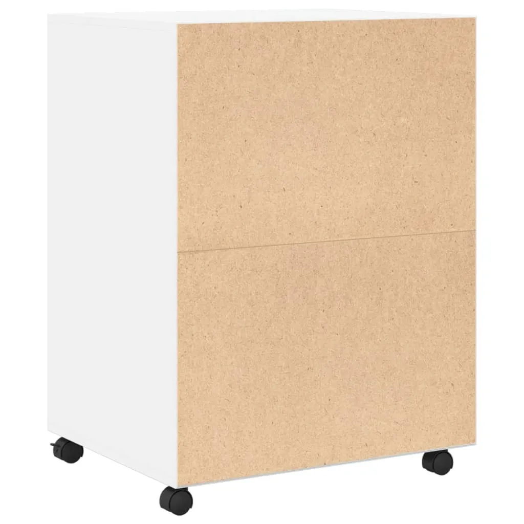 Armadio a rotelle bianco 60x48x81 cm vidaXL - Mobiletto Multiuso - 6