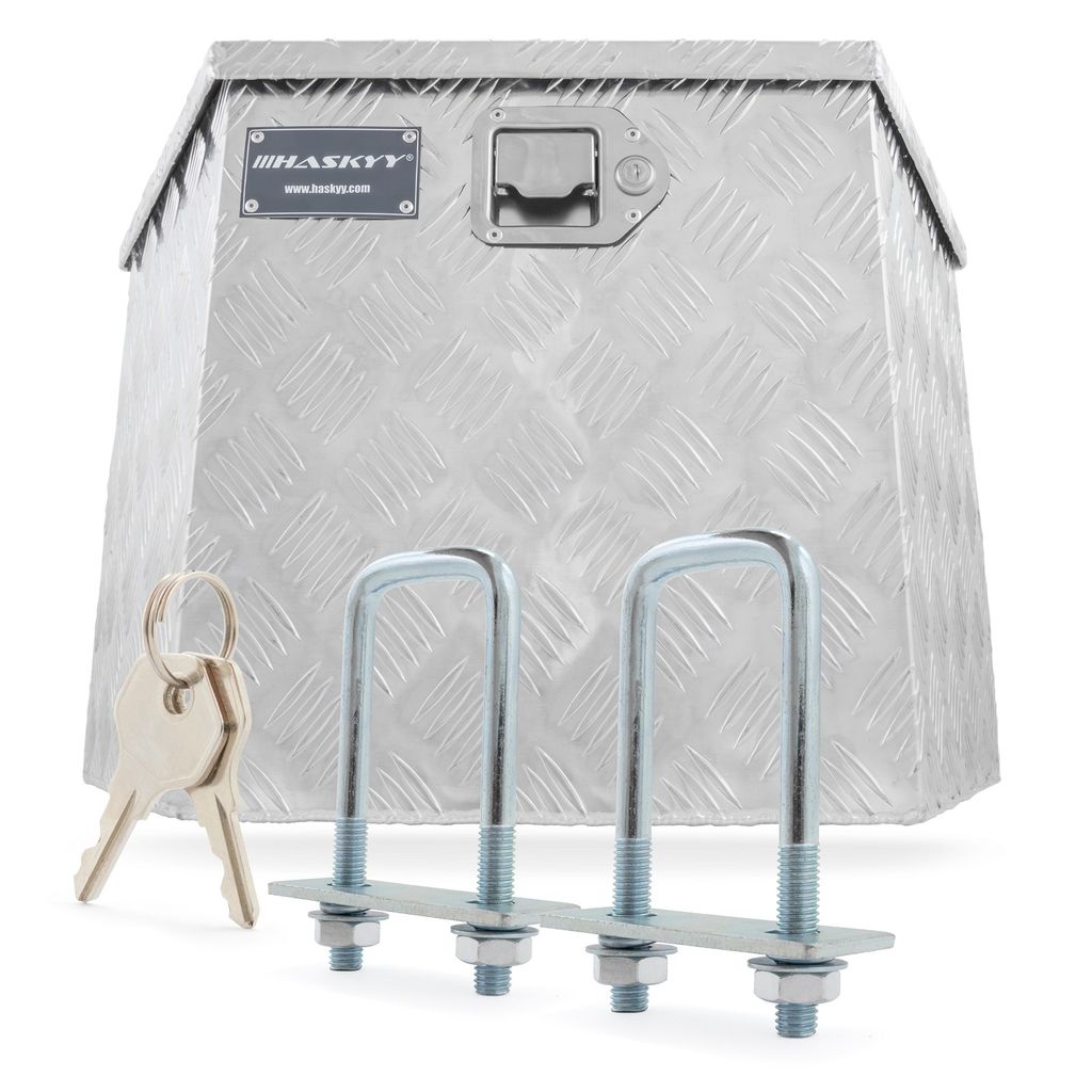 Alubox Transportbox Anhängerbox Deichselbox 38x70x29x42cm Produktbild 