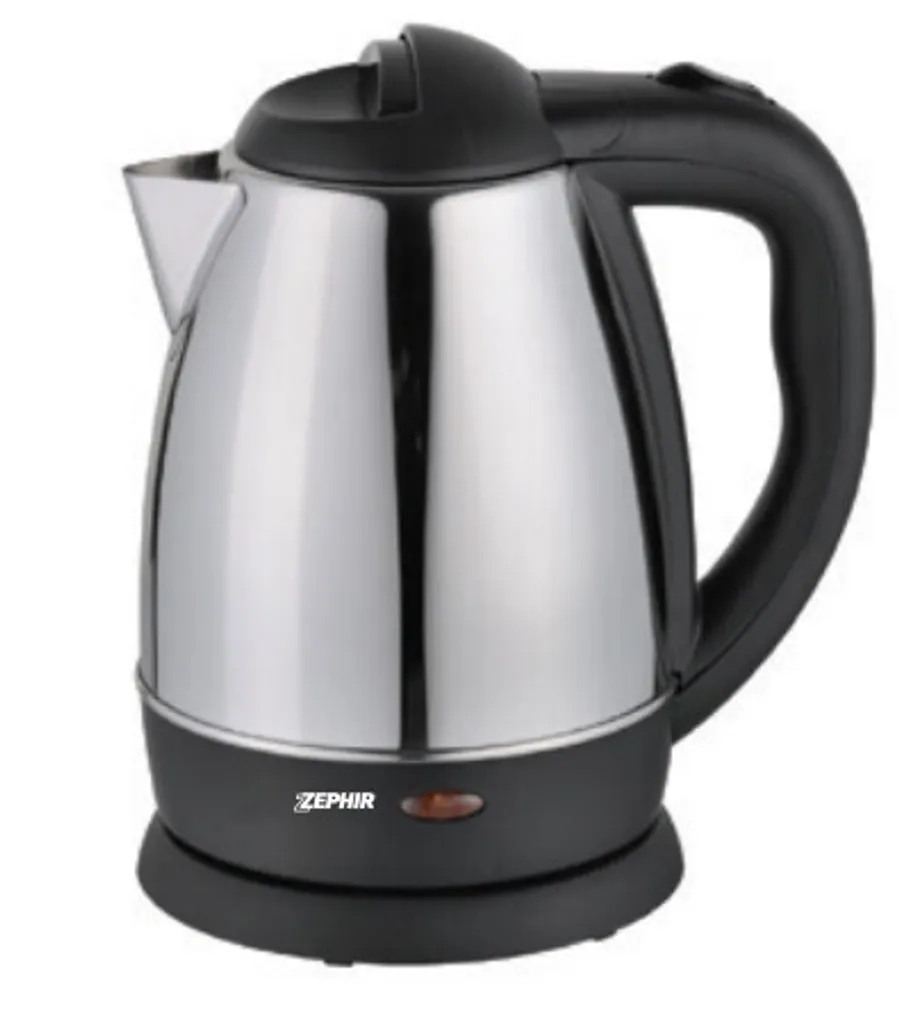 Bouilloire 1,2 l anti-calcaire Zephir ZHC91 inox noir chauffe rapide