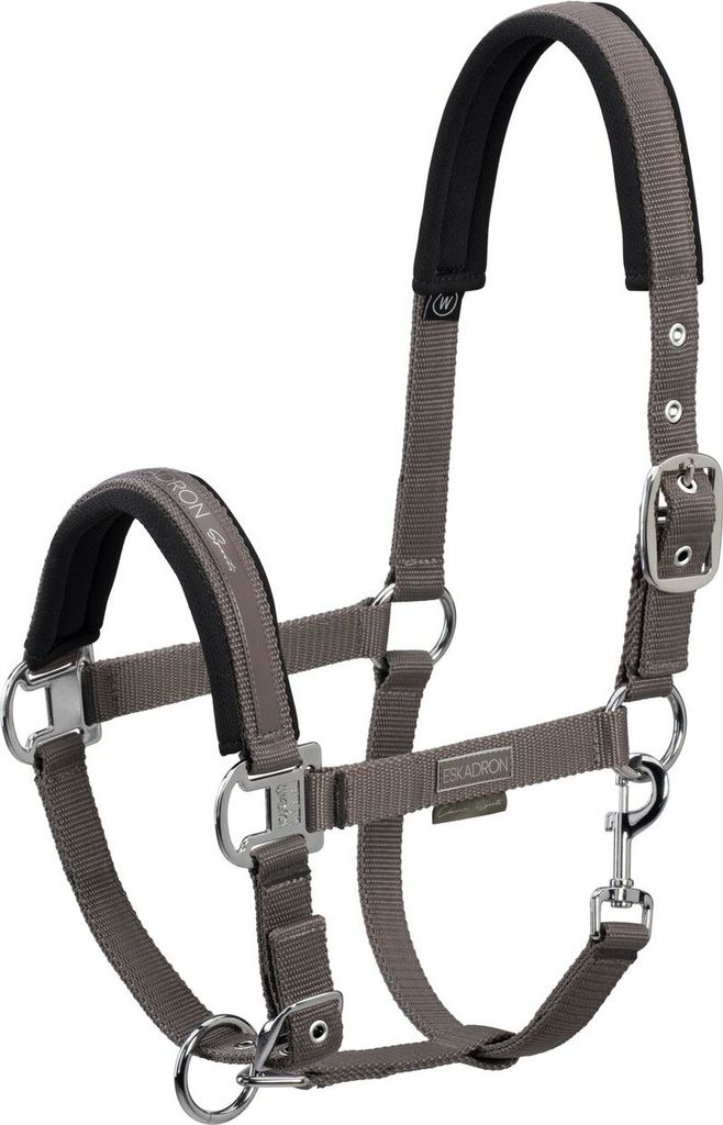 Eskadron Halfter Double Pin BUCKLE, mit Schriftzug, Dornschnalle Größe - Pony2 Farbe - fossil