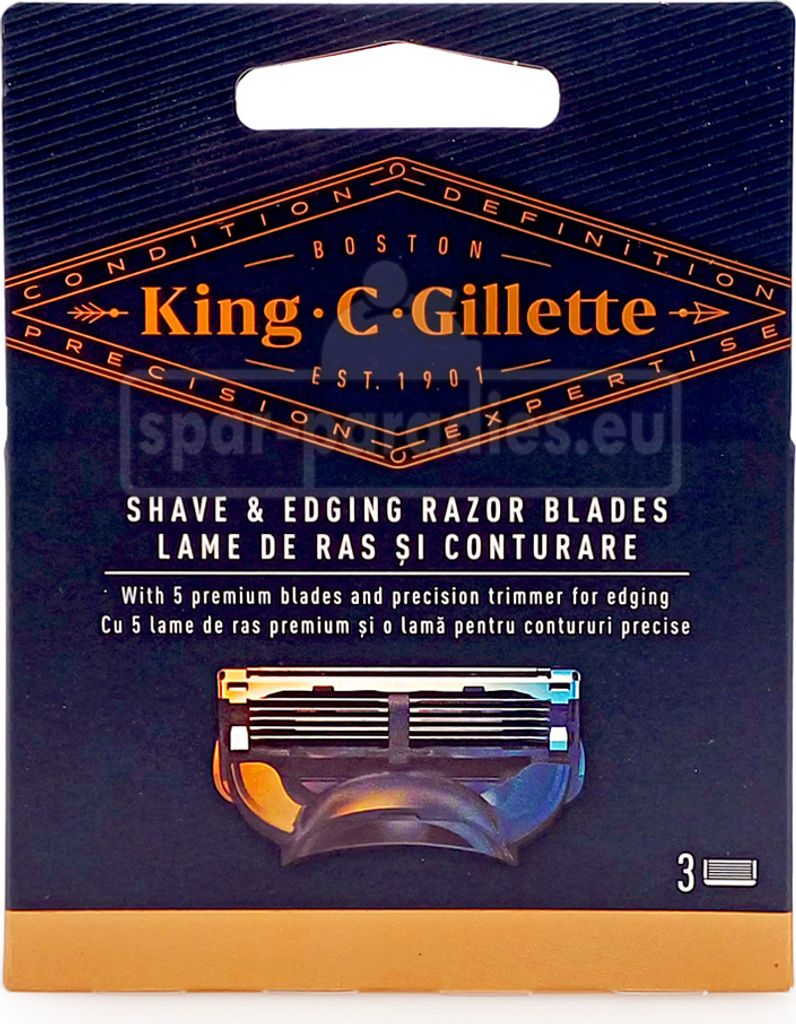 King C. Žiletky Gillette Fusion 5, balení po 3 ks