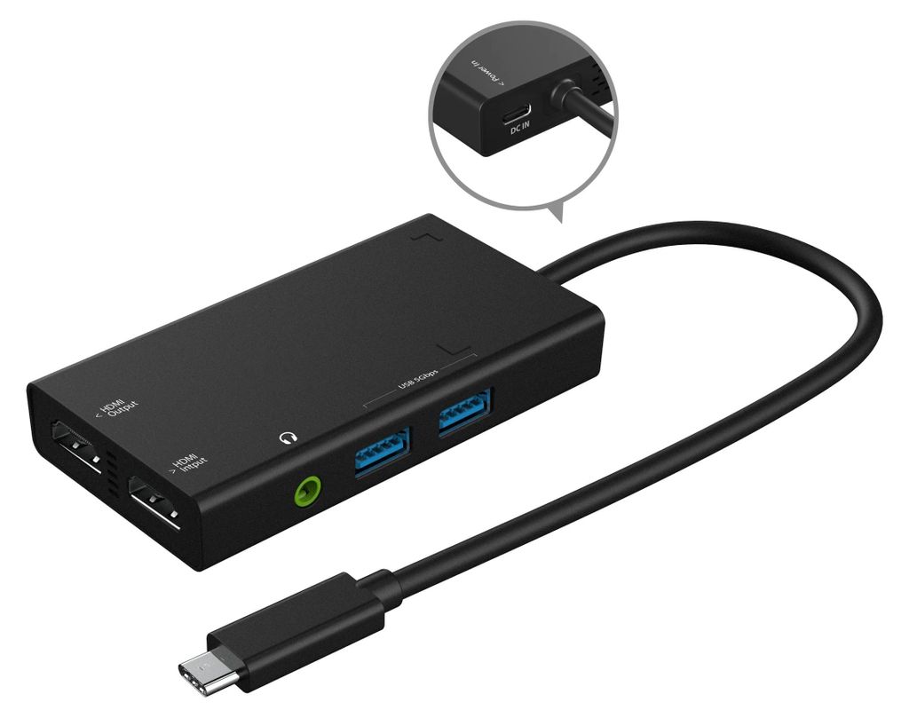 j5create JVA01-N Videoaufnahme-USB™-Hub, Schwarz, USB 3.2 Produktbild 