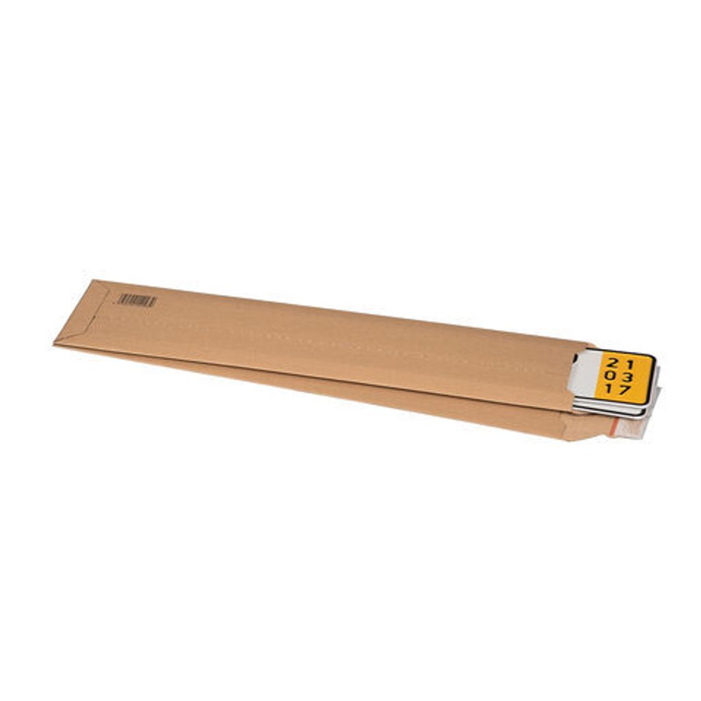 25x Versandtaschen für KFZ-Kennzeichen 140x590mm bis Höhe Produktbild 