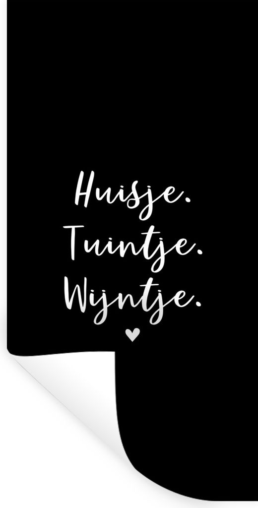 MuchoWow Wandtattoo Wandsticker Wandaufkleber Haus, Garten, Wein - Zitate - Text - Wein - Haus 80x160 cm Selbstklebend und Repositionierbar - Sti...