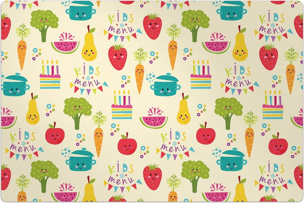 Küchenmatte 100x150 cm Vinylmatte Bodenmatte Dekoration -Babynahrung
