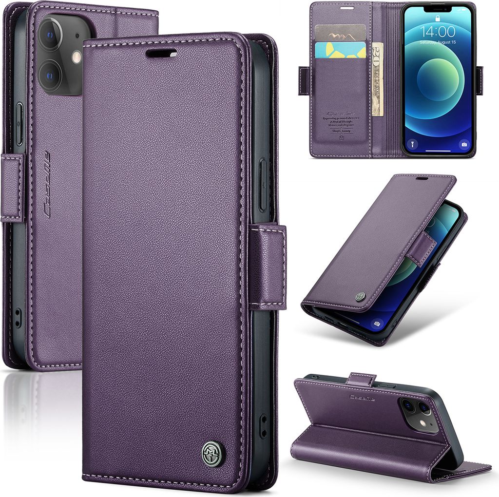 iPhone 12 Mini Hülle, Leder Brieftasche Kartenfach Produktbild 
