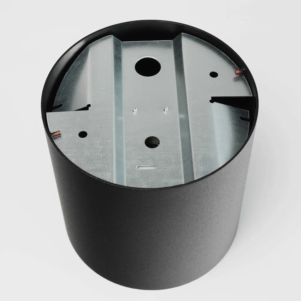 Luminaire LED noir en acier avec diffuseur plexi POINT PLEXI 6526 - 6