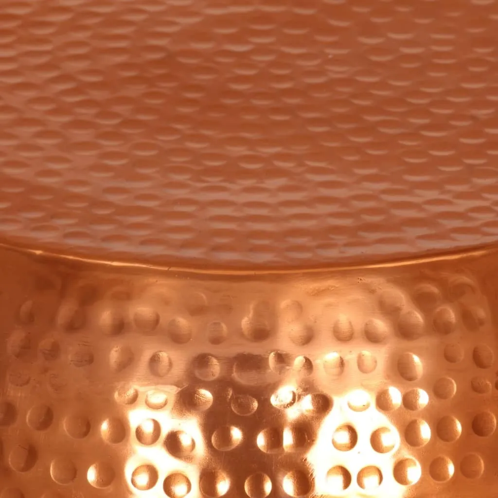 Table basse artisanale martelée en laiton et aluminium Ø55 cm dorée chic - 5