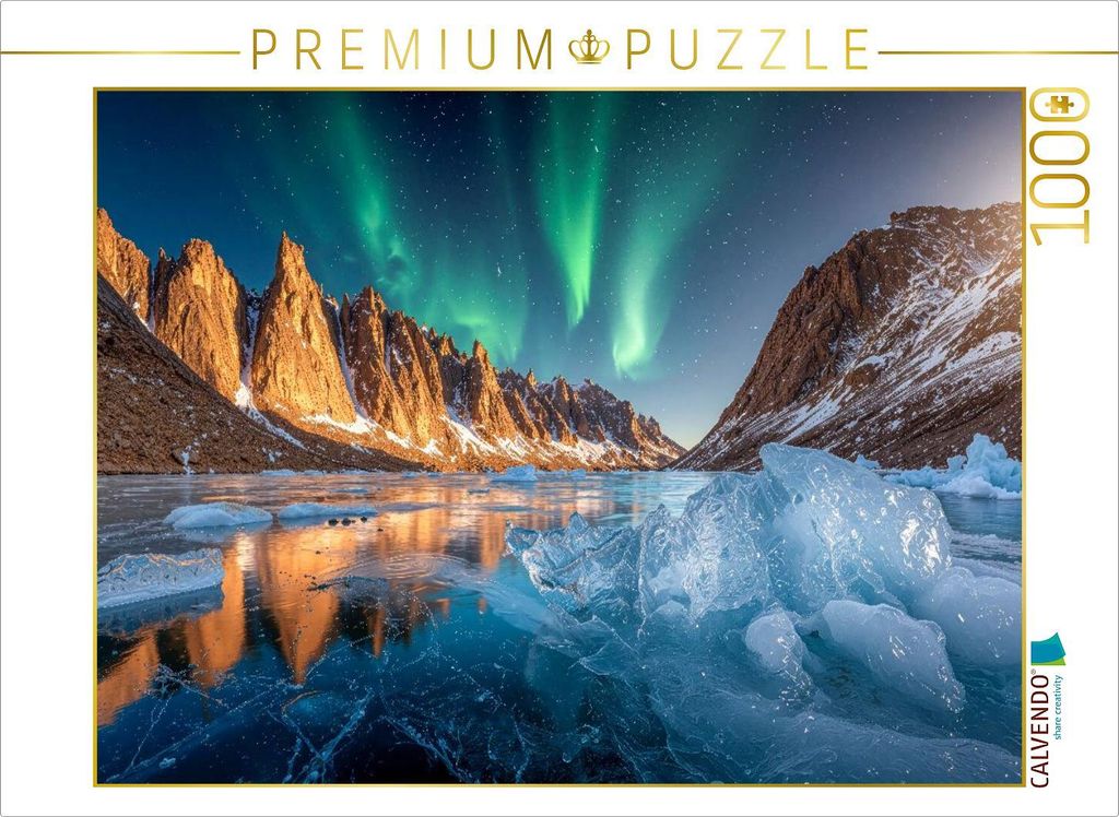 CALVENDO Puzzle Grüne Schleier winden sich hinter den Bergen | 1000 Teile Lege-Größe 64x48cm Foto-Puzzle für glückliche Stunden