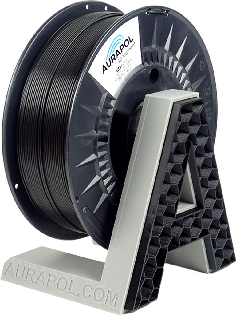 AURAPOL PLA 3D Filament Black 1 kg 1,75 mm Zdjęcie produktu 