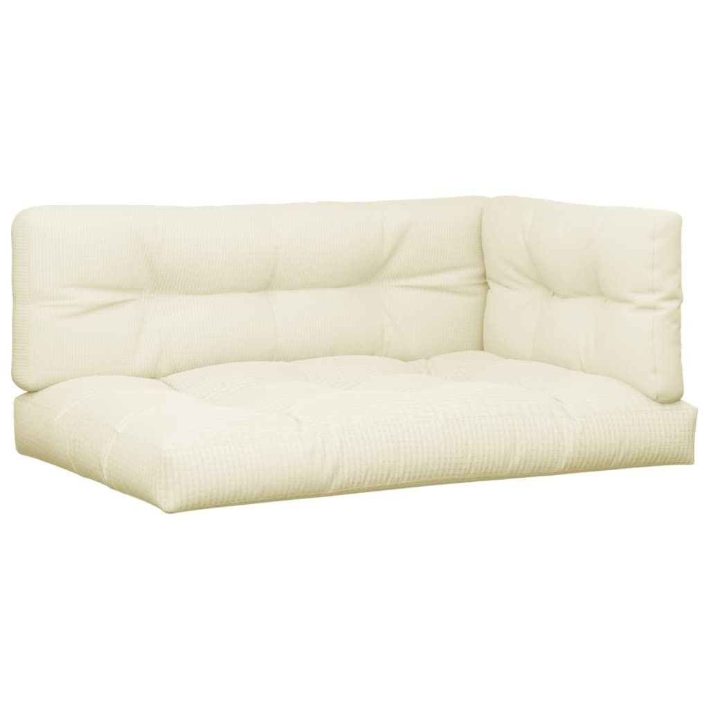 Palettenkissen 7-tlg. Creme Stoff