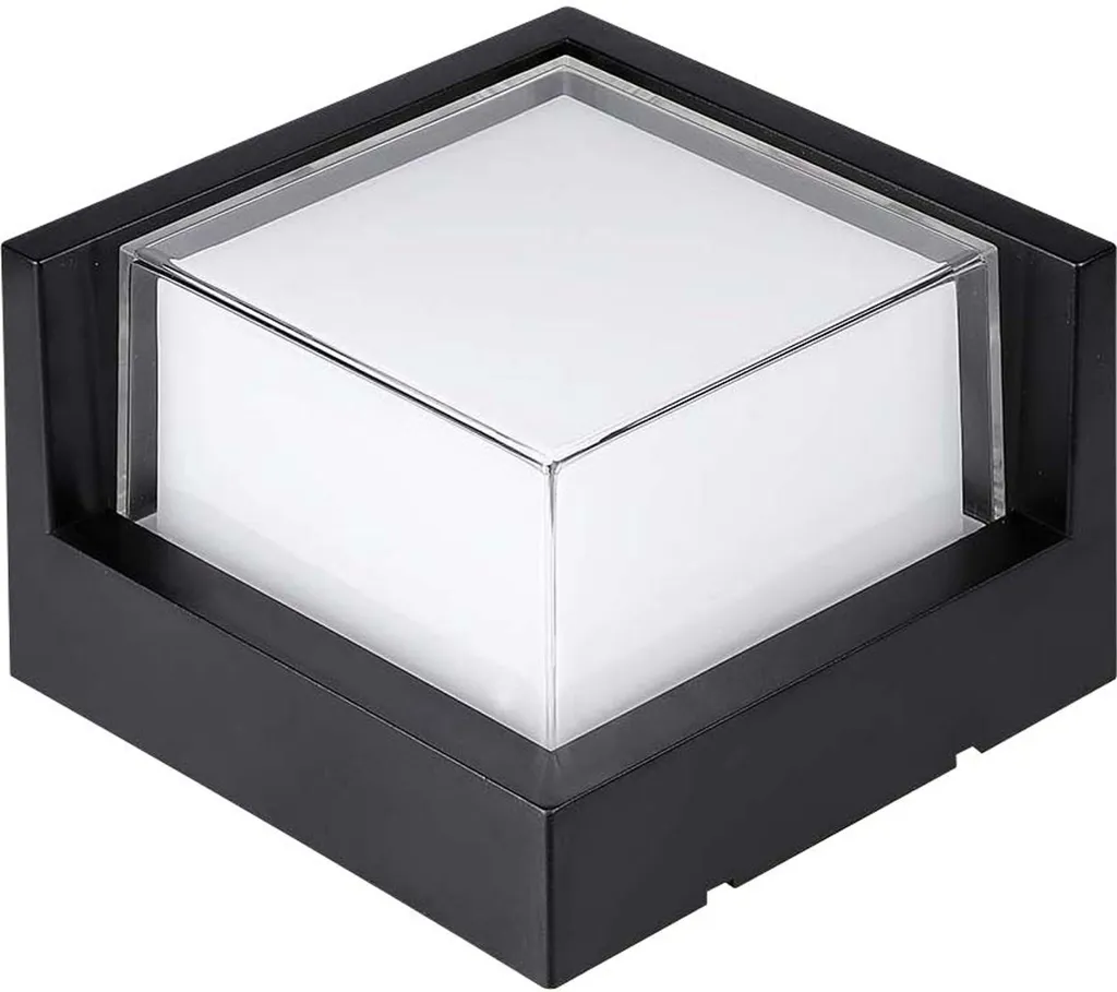 Applique Murale Extérieure LED Étanche IP65 Design Carré Noir 12W 4000K - 10