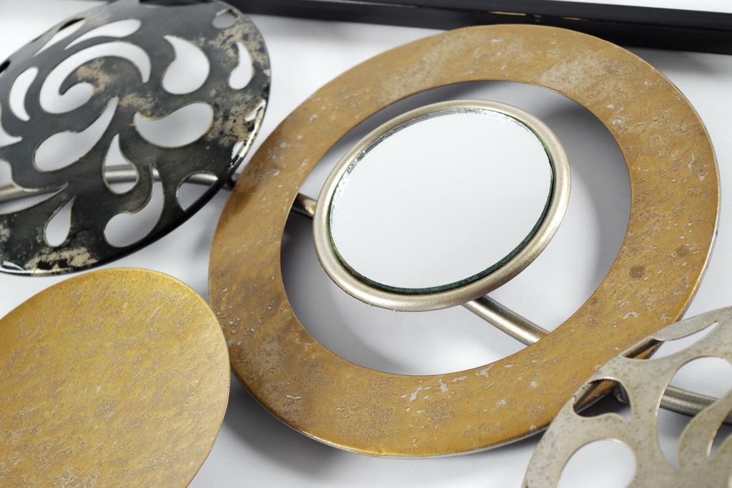 Kobolo Metall-Wandbild Wanddeko Metallbild - mit Ringen, Produktbild 5