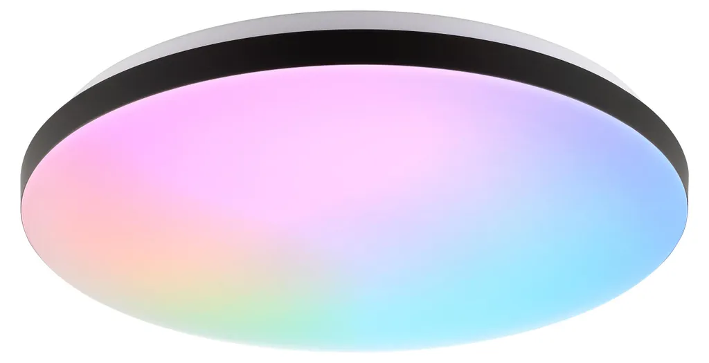 Plafonnier LED Anti-Éblouissement Livio 38,5 cm Luminaire Plafond Noir/Blanc