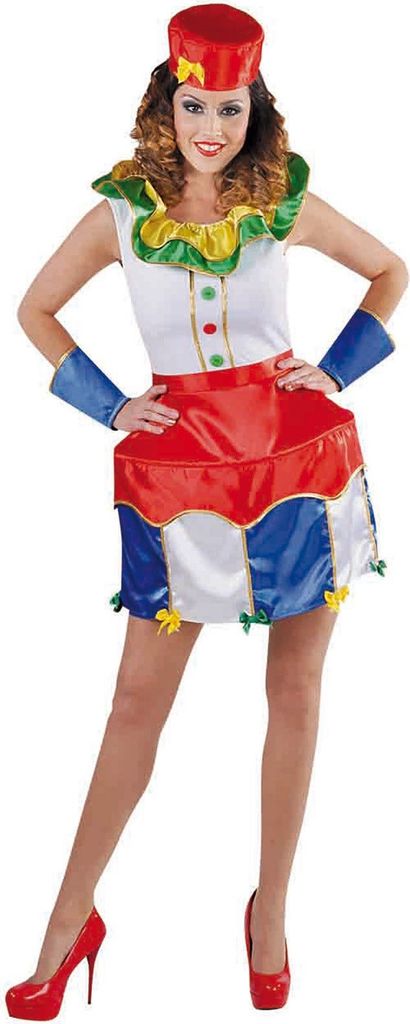 M215185-XL-A bunt Damen Clown Zirkuskostüm Gr.XL