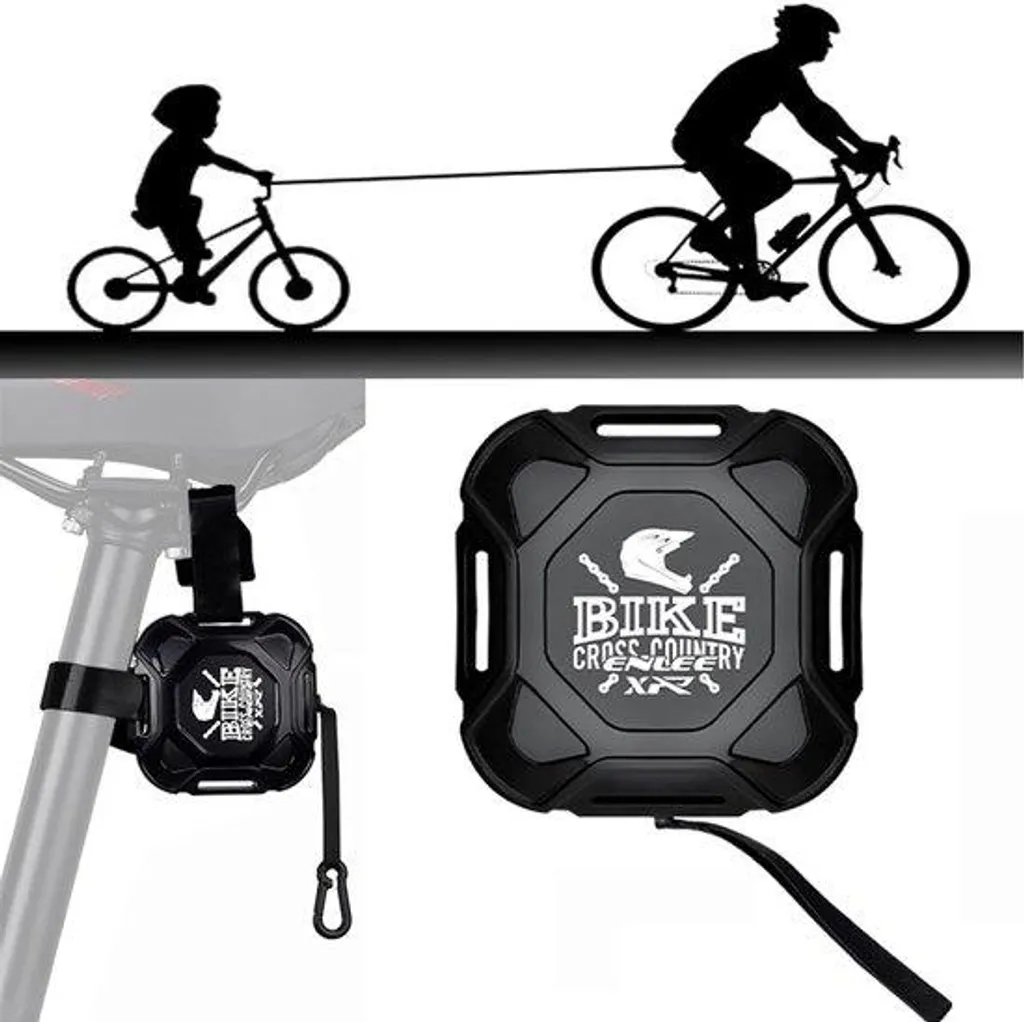 Système de traction vélo enfant barre de remorquage souple 2,5 m