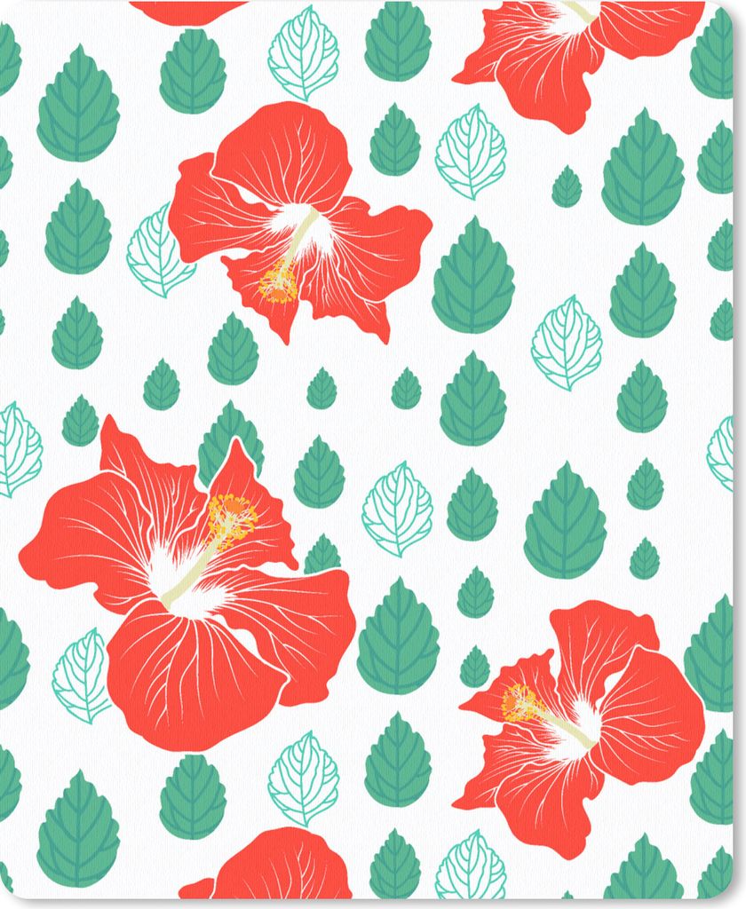MuchoWow® Mauspad Mousepad Hibiskus - Muster - Hawaii - Produktbild 