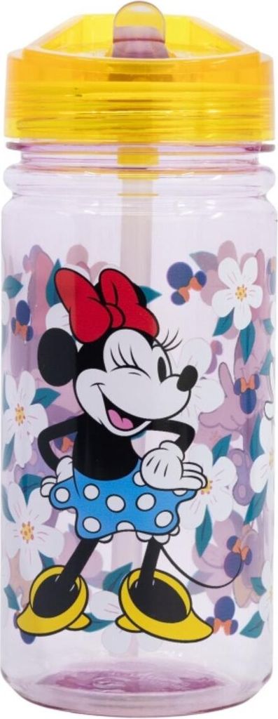 Disney Minnie Trinkflasche 475ml Kinderflasche mit Klappdeckel & Griff
